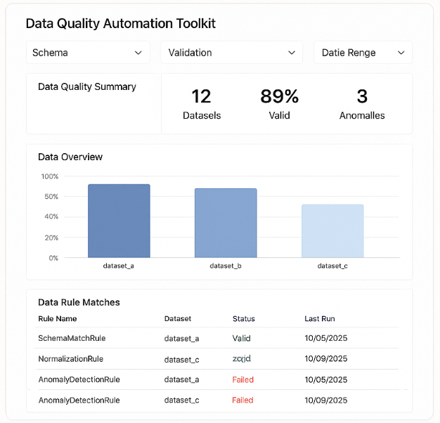 Data Quality Automation Toolkit screenshot